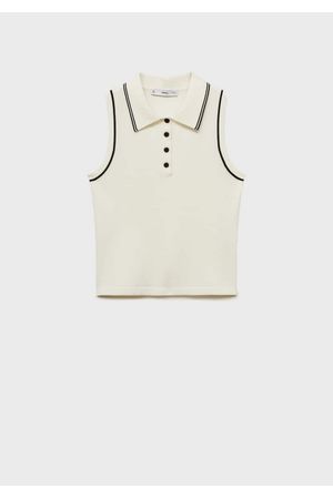 Top Punto Cuello Polo Ribetes Contraste