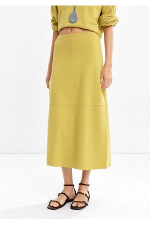 Parfois Falda midi con pespuntes