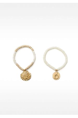 Parfois Set de pulseras elásticas con conchas