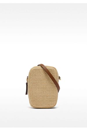 Parfois Bolso para móvil efecto rafia