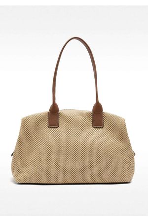 Parfois Bolso shopper de rafia con bandolera