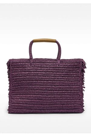 Parfois Bolso shopper efecto rafia con flecos