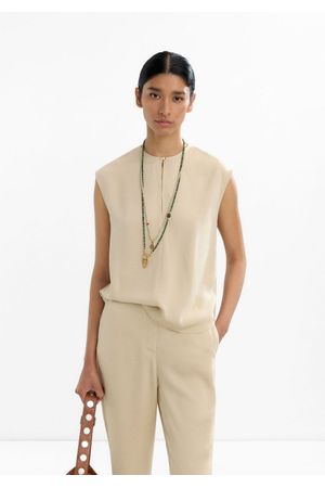 Parfois Top liso con botón