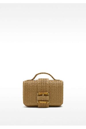 Parfois Cartera de mano con efecto rafia y solapa