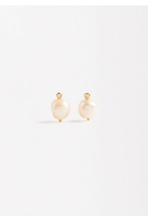 Parfois Zarcillos con Circonias Y Perlas de Agua Dulce