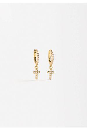 Parfois Zarcillos Cruz con Circonias