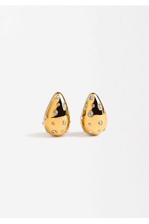 Parfois Zarcillos De Gota Con Cristales - Acero Inoxidable