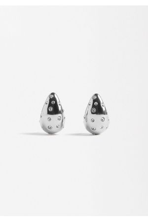 Parfois Zarcillos De Gota Con Cristales - Acero Inoxidable