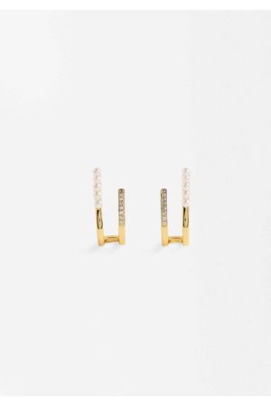 Parfois Zarcillos Efecto Doble con Perlas