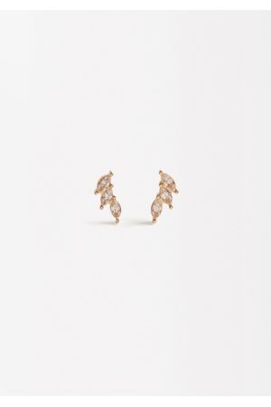 Parfois Zarcillos Hoja con Circonitas