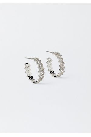 Parfois Zarcillos Zig-Zag con Circonitas