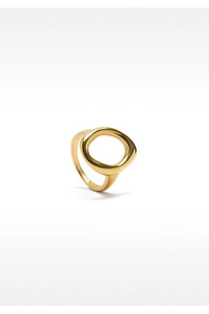 Parfois Anillo con aro ovalado - acero inoxidable