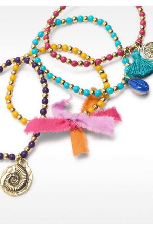 Parfois Set de pulseras elásticas con charms