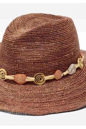 Parfois Sombrero de paja con cinta decorativa