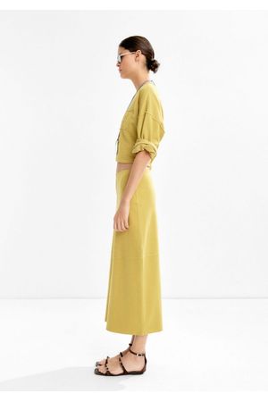 Parfois Falda midi con pespuntes