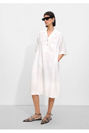 Parfois Vestido Camisero Con Lino