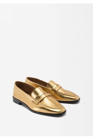 Parfois Mocasines De Piel Metalizados