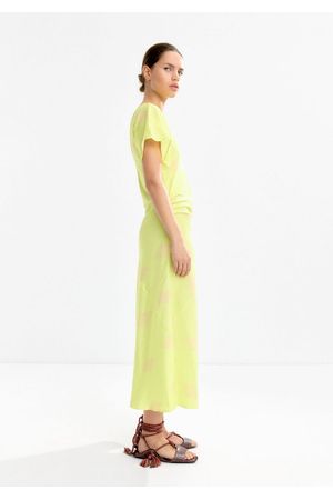 Parfois Vestido midi estampado drapeado