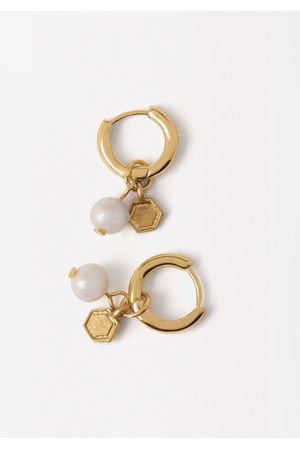 Parfois Zarcillos Cortos de Perlas de Agua Dulce