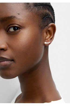 Parfois Pendientes De Perlas De Agua Dulce - Plata De Ley 925