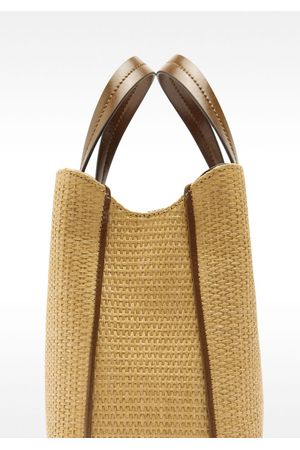 Parfois Cartera tote de efecto rafia con colgante