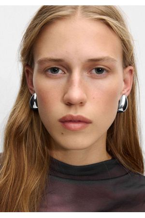 Parfois Zarcillos Ovalados Plateados