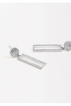 Parfois Zarcillos Rectangulares con Circonitas