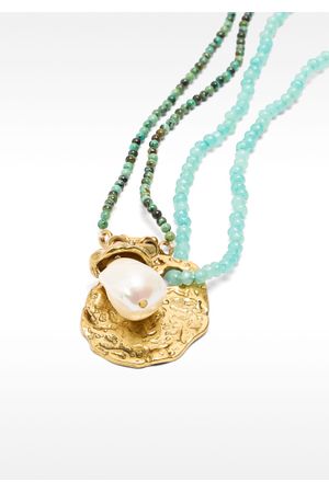 Parfois Set de collares de piedras con perla