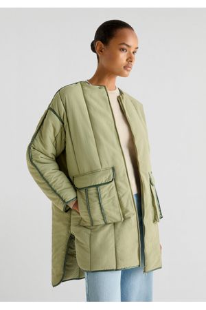 Abrico acolchado cuello pelo