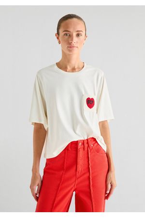 Camiseta bolsillo crochet