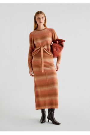 Falda midi punto tie dye