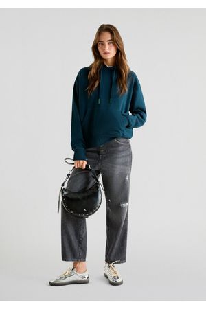 Sudadera logo relieve capucha