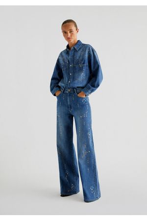 Camisa denim tachuelas