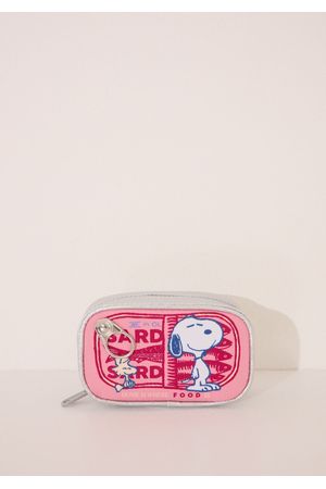 Monedero rosa metalizado de Snoopy