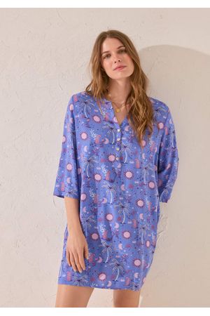 Camiseta de dormir de viscosa con estampado