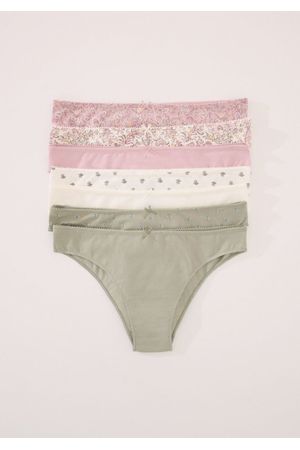 Pack 7 Pantys brasileñas algodón multicolor
