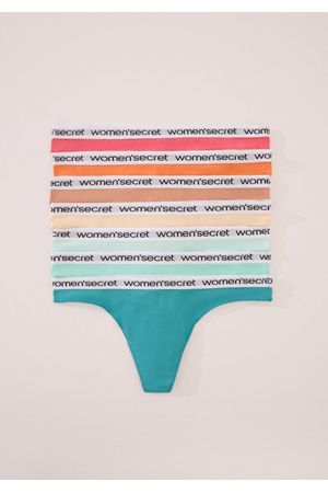 Pack de 7 tangas con logo