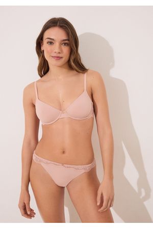 Tanga microfibra y encaje