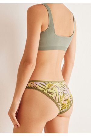 Panty clásica microfibra flores