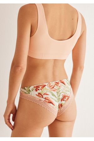 Panty clásica microfibra flores