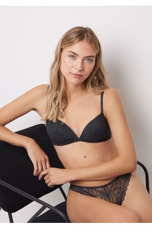 Sujetador Charming Triangular Relleno Sin Aro Encaje Tul Plumeti