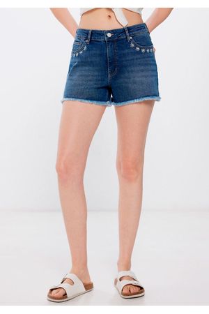 Shorts de Jeans Bordados