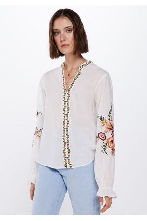 Blusa Bordados Flores