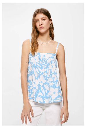 Blusa Estampada Nudo Espalda