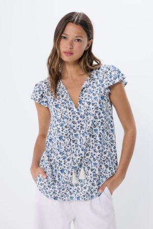 Blusa fluida estampada