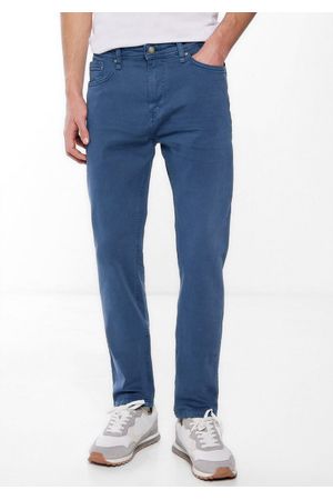 Pantalón 5 bolsillos color slim lavado