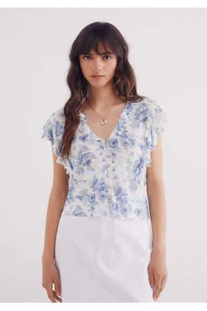 Blusa estampada volantes
