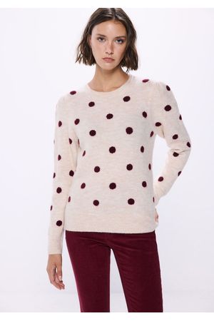 Suéter intarsia puntos