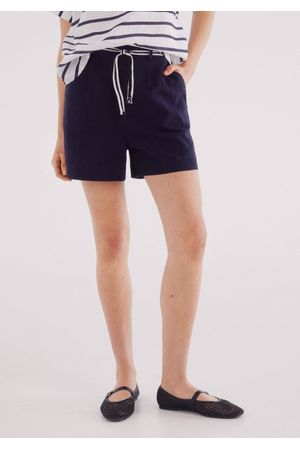 Shorts cinturón rústico algodón