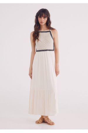 Vestido midi crochet bambula